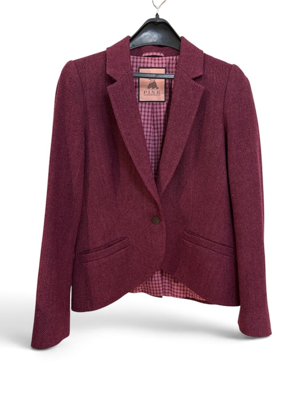 Thomas Pink Women's Wine Herringbone Blazer size 8